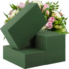4 Packs Floral Foam Blocks Wet & Dry Floral Foam Bricks 5.5x3.1x1.8 Inch Flower Arranging Kit for Fresh and Artificial Flowers Florist Foam Blocks for Wedding Home Decor