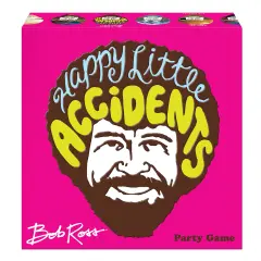Big G Creative: Bob Ross Happy Little Accidents Game, Social Party Game for Friends and Family, 15 Minute Play Time, For 3 to 6 Players, Ages 10 and up