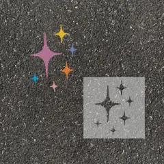 Retro Stars Parking Space Stencil | High School Senior Parking Spot Stencil | Reusable Stencil | Stencil Ease |