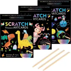 3 Set Scratch Paper Art