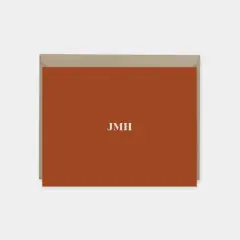 Classic Monogram Note Cards III