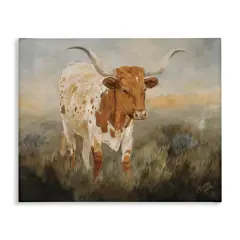 Stupell Industries Spotted Longhorn in Countryside Canvas By Kathy Winkler&nbsp;