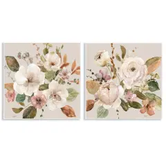 Stupell Industries Mixed Country Blooms Arrangements 2pc Wall Plaque Set By Livi Finn