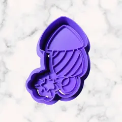 4th of July Firework, Glasses, Top Hat, Rocket, Cookie CutterStamp