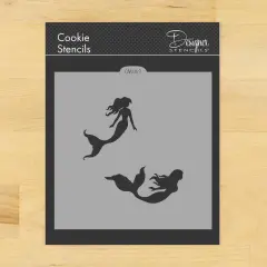 Mermaids Cookie & Craft Stencil | CM069 by Designer Stencils | Stencils for Royal Icing, Airbrush, Dusting Powder |