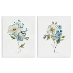 Stupell Industries Charming Mixed Blossom Florets 2pc Canvas Set By Livi Finn