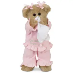 Bearington Sicky Vicky Get Well Soon Stuffed Animal Teddy Bear 10", For Ages 3-14 Pink
