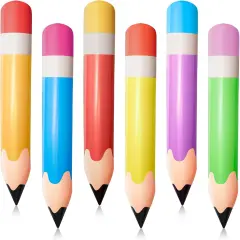 6 Pcs 27.6 Inch Pencil Balloons Multicolor