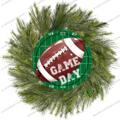 Game Day Football Round Sign