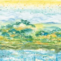 Multi Color Sunshine Blue Skies 44"/45" Per Yard