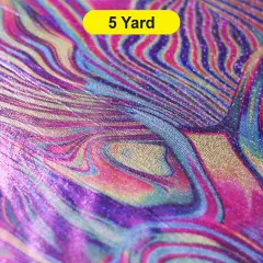 Paint Swirl Fabric Vibrant 4 Way Stretch Purple Multicolor