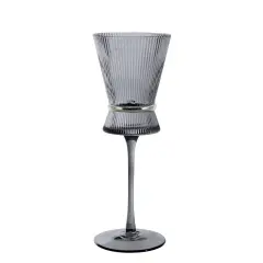 Wine Glass with Band 6pk Grey/Silver