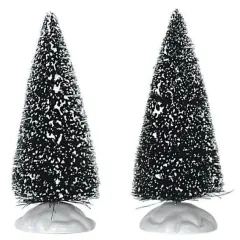 Lemax Bristle Trees - 4 inch - Set of 2