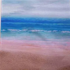 Azure Shore Designer Printed AIDA Fabric. Canvas for embroidery with an applied backgroundKF-1044A