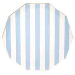 SKY BLUE SIGNATURE CABANA STRIPE PLATES