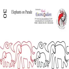 030 Elephants On Parade Pantograph by Linda V. Taylor