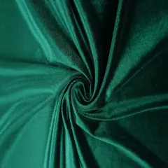 1 Yard Velvet Solid Fabric Soft Stretch Luxurious Feel 58/60" Wide Hunter Green