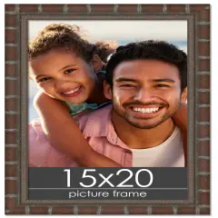 15x20 Modern Bamboo Picture Frame with UV-Resistant Acrylic & Acid Free Backing, Available in5 Finishes - Gold, Silver, Brown, Black, and Natural