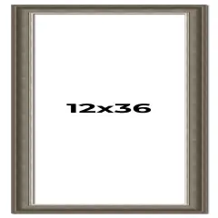 Panoramic Weathered Black Picture Frame - UV Acrylic, Foam Board Backing, Hanging Hardware