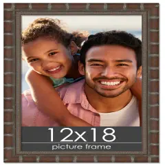 12x18 Modern Bamboo Picture Frame with UV-Resistant Acrylic & Acid Free Backing, Available in5 Finishes - Gold, Silver, Brown, Black, and Natural