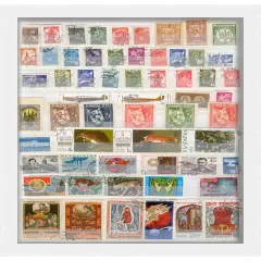 Square Minimalist Shadow Box White Picture Frame - UV Acrylic, Backing, Hanging Hardware