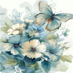 Paint by Numbers for Adults Beginners Paint by Number Kit Butterfly, DIY Acrylic Paint by Numbers Kits Flowers Colorful Paintworks Artwork for Adults Beginner