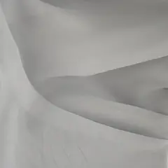 Silver Chiffon Fabric 1 Yard Sheer Lightweight Polyester 58/60&rdquo; Wide for Dresses, Crafts & Decor