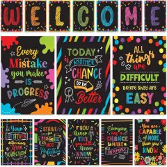 15 Chalkboard Theme Welcome Bulletin Board Set