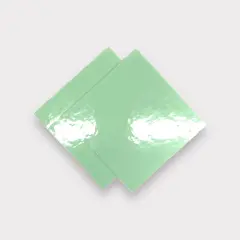 Pale Green Opaque COE 96 Fusible Glass Sheets / Mosaic Squares - 2 Pack
