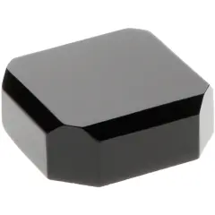 Plymor Black Acrylic Beveled Corner-Cut Display Base, 2" W x 2" D x 0.75" H