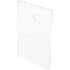 Plymor Clear Acrylic Top-Fold Literature Sign Holder Frame (Wall Mount), 4" W x 6" H