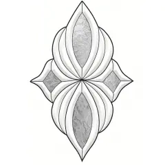 7" x 11-3/4" Exquisite Clear Glass Bevel Cluster EC548GC