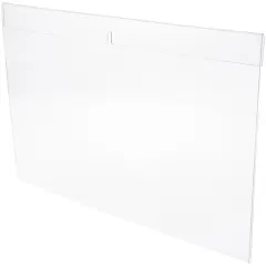 Plymor Clear Acrylic Top-Fold Literature Sign Holder Frame (Wall Mount), 17" W x 11" H