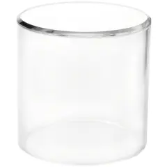 Plymor Clear Acrylic Cylinder Display Riser with Mirror Top, 3" H x 3" D