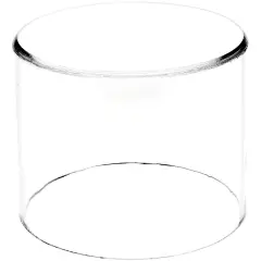 Plymor Clear Acrylic Round Cylinder Display Riser, 4" H x 5" D