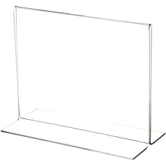 Plymor Clear Acrylic Sign Display / Literature Holder (Bottom-Load), 7" W x 5.5" H