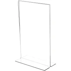 Plymor Clear Acrylic Sign Display / Literature Holder (Bottom-Load), 8.5" W x 14" H