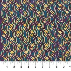 Banyan 83137-64 FRAGRANT - Trails Doubled - Dark Teal 45" Fabric Per Yard