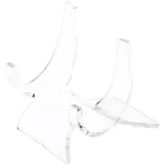 Plymor Clear Acrylic Double-Scoop Display Easel, 1.75" H x 1.75" W x 1.75" D