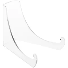 Plymor Clear Acrylic Flat Back Display Easel with Extra Deep Support Ledges, 3" H x 3.125" W x 4" D