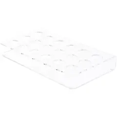 Plymor Clear Acrylic Display for 18 Round Lipstick Tubes, 1.5" H x 9.5" W x 5.5" D