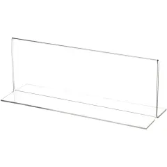 Plymor Clear Acrylic Sign Display / Literature Holder (Bottom-Load), 10" W x 3.5" H