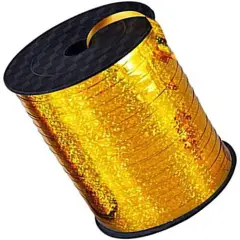 Balloon Ribbons Curling Ribbon Crimped Ribbon Metallic Balloon Ribbon Spool for Gift Wrapping Party Festival Decoration, 5 mm, 500 Yard (Shiny Gold)
