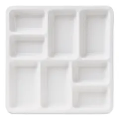 Meeden 8 Well Porcelain Palette - 7" x 7"