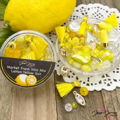 Jesse James Beads Mini Bead Mix in Lemon Yellow Sun