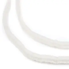 The Bead Chest African Vinyl Beads, Ghana Vulcanite Crafts Supplies for DIY Jewelry Making, Necklaces, Bracelets (3mm, Clear)