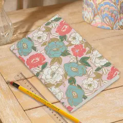 Floral Handmade Paper Notebooks - Pack of 6, 4 X 6 Inch
