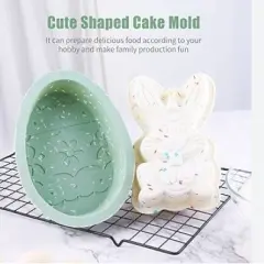 Easter Egg and Bunny Silcone Mold 2 PC