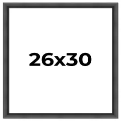 Refined Black Picture Frame - UV Acrylic, Foam Board Backing, Hanging Hardware