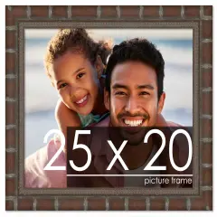25x20 Modern Bamboo Picture Frame with UV-Resistant Acrylic & Acid Free Backing, Available in5 Finishes - Gold, Silver, Brown, Black, and Natural